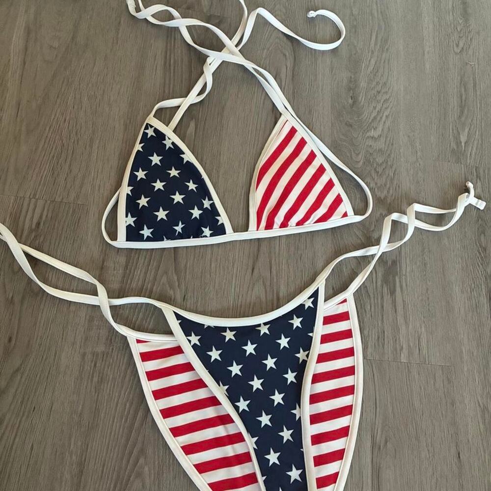 American flag bikini set